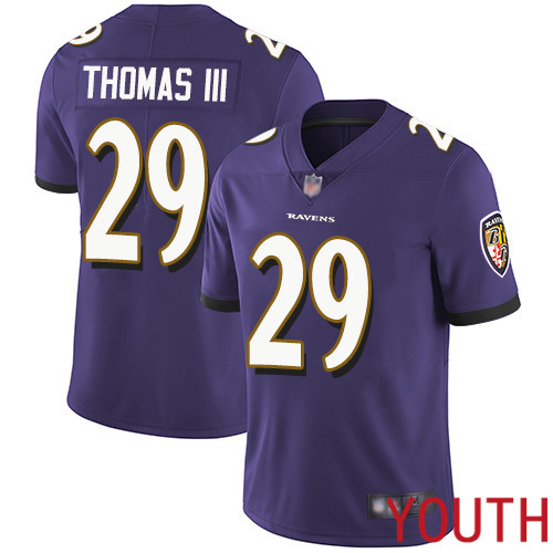 Baltimore Ravens Limited Purple Youth Earl Thomas III Home Jersey NFL Football 29 Vapor Untouchable
